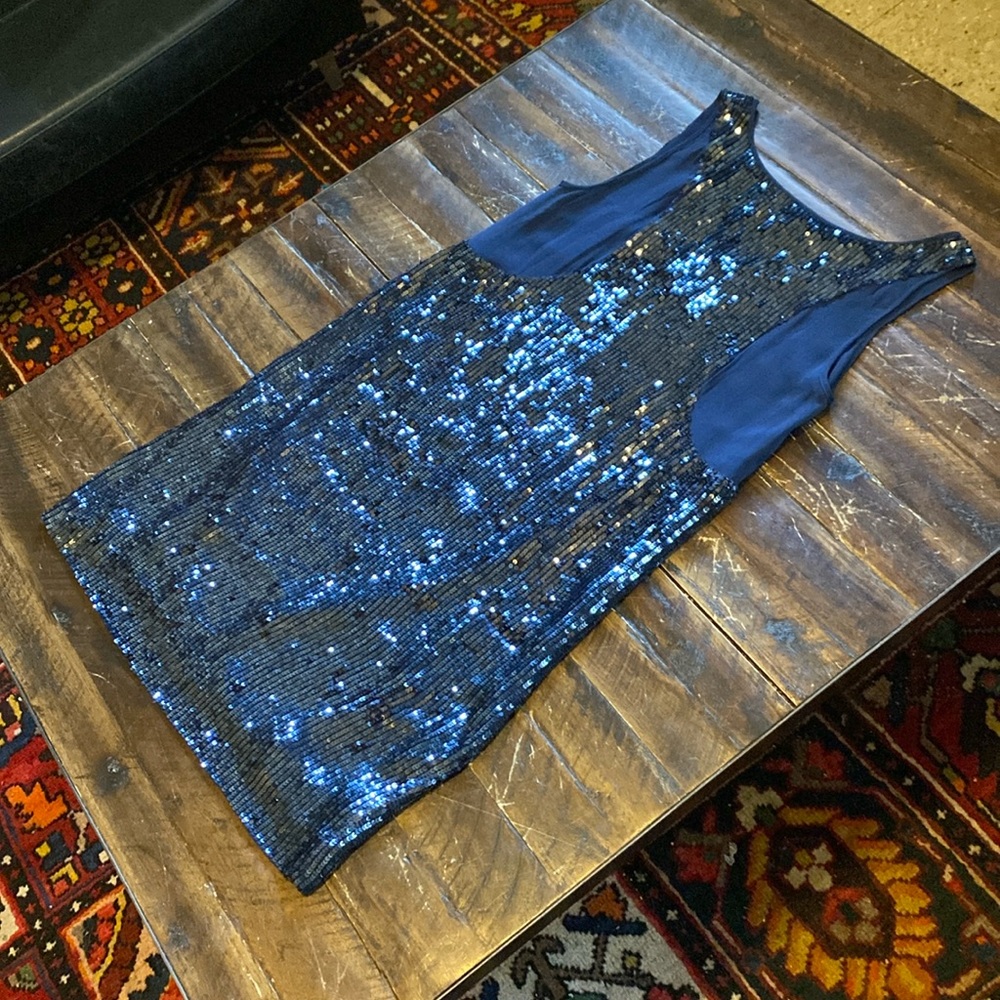 Nicole Miller sequined silk cocktail dress - Picture 15 of 15